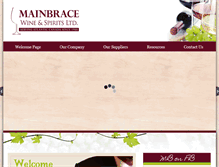 Tablet Screenshot of mainbrace.ca